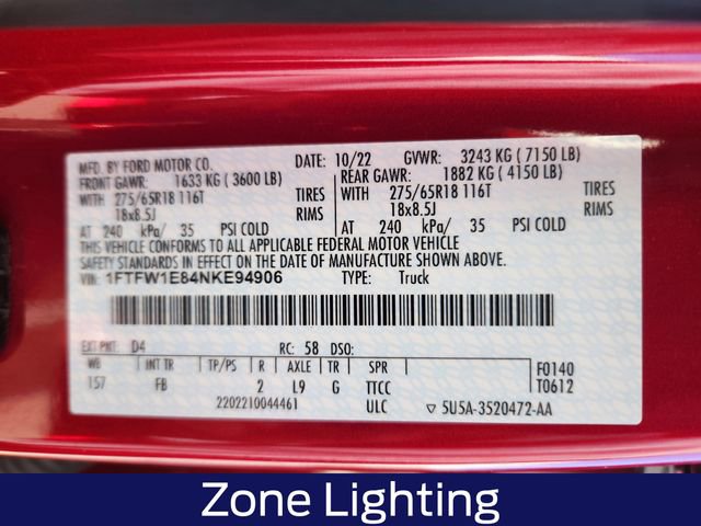 Certified 2022 Ford F150 XLT w/ Equipment Group 302A High image 28