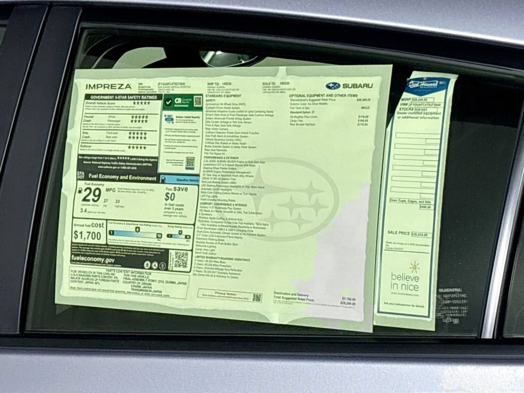 New 2026 Subaru Impreza 2.0i Sport AWD/4WD image 23