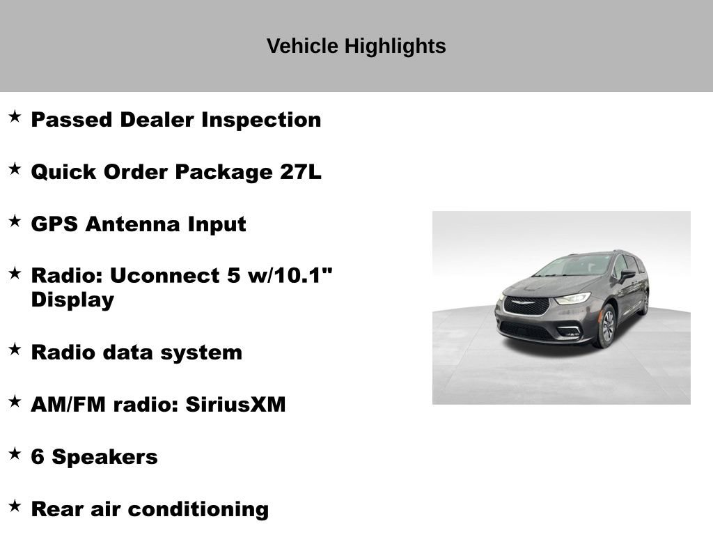 Used 2021 Chrysler Pacifica Touring-L w/ Uconnect Theater Family Group image 18