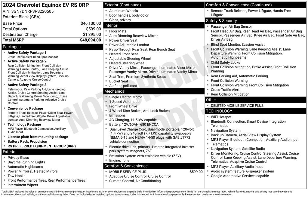 Used 2024 Chevrolet Equinox EV RS FWD image 4