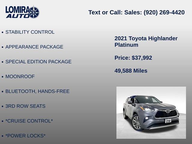 Used 2021 Toyota Highlander Platinum AWD/4WD image 8