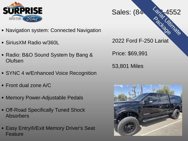 Used 2022 Ford F250 Lariat w/ Black Appearance Package AWD/4WD image 15