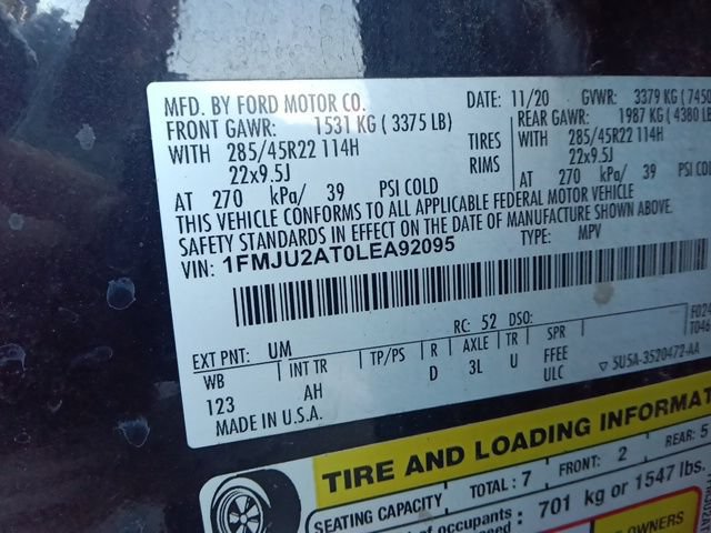 Used 2020 Ford Expedition Limited w/ Equipment Group 303A AWD/4WD image 9