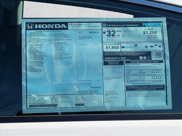 New 2025 Honda Accord LX image 17