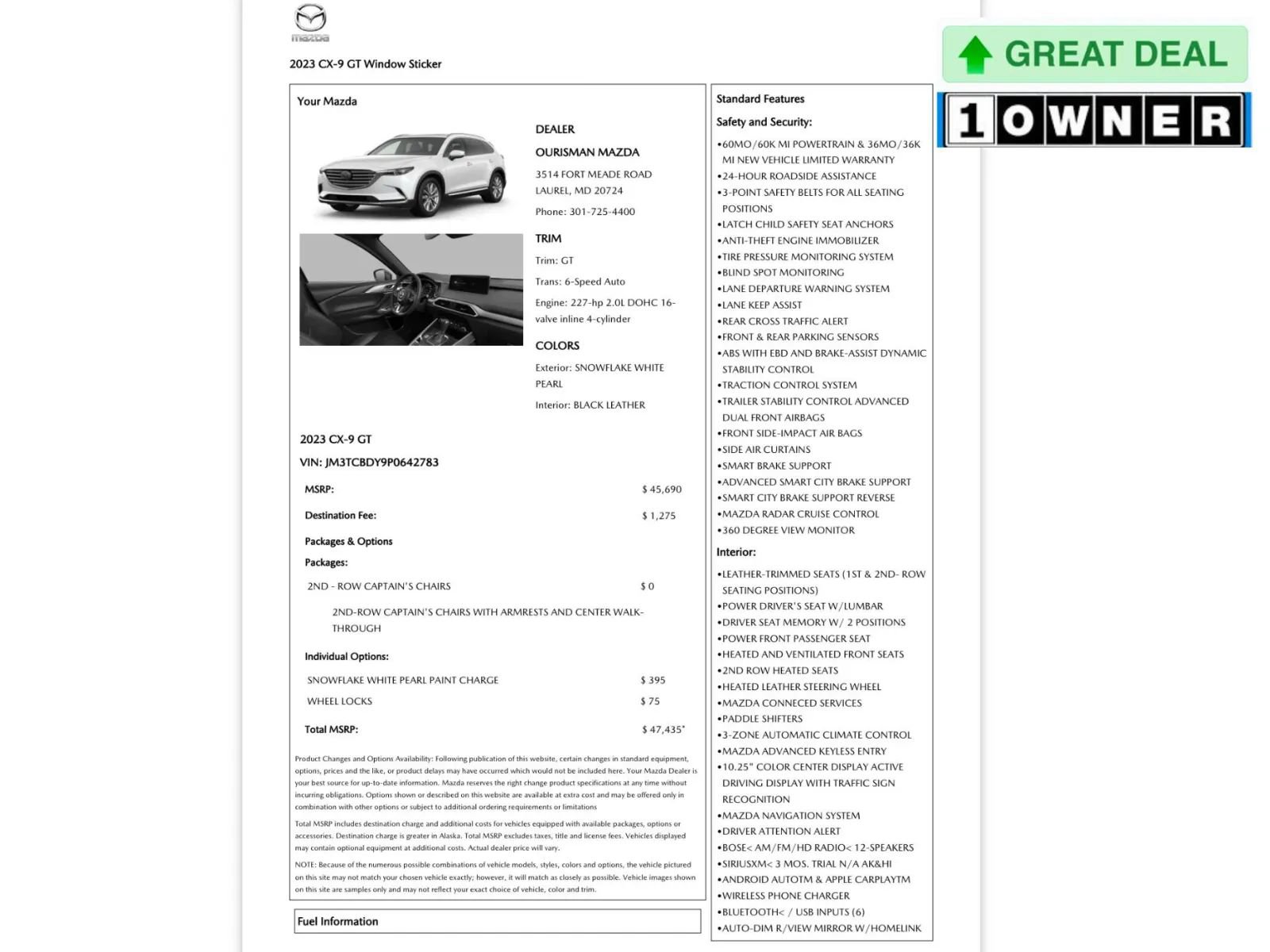 Used 2023 MAZDA CX-9 Grand Touring AWD/4WD image 23