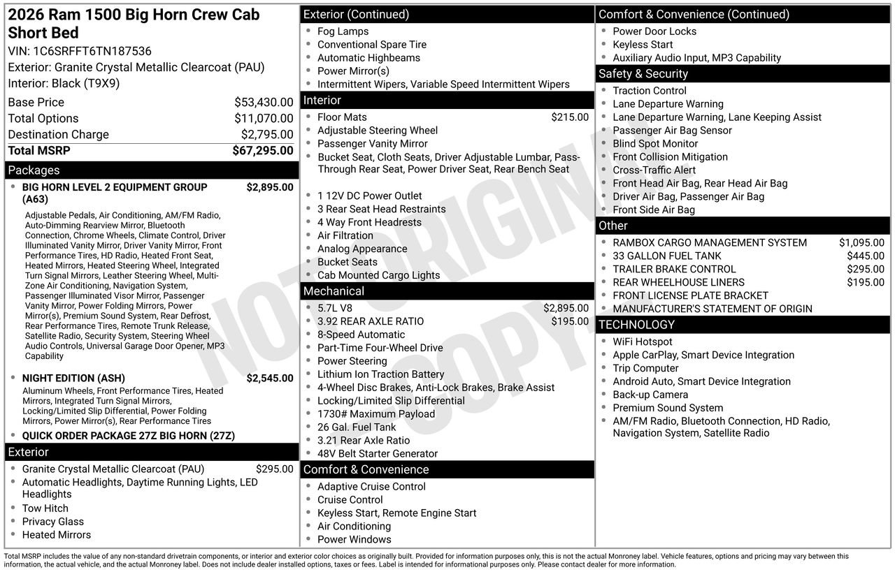 Used 2026 RAM 1500 Big Horn AWD/4WD image 41