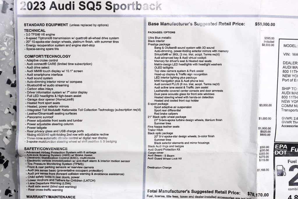 Used 2023 Audi SQ5 Prestige w/ Prestige Package AWD/4WD image 2