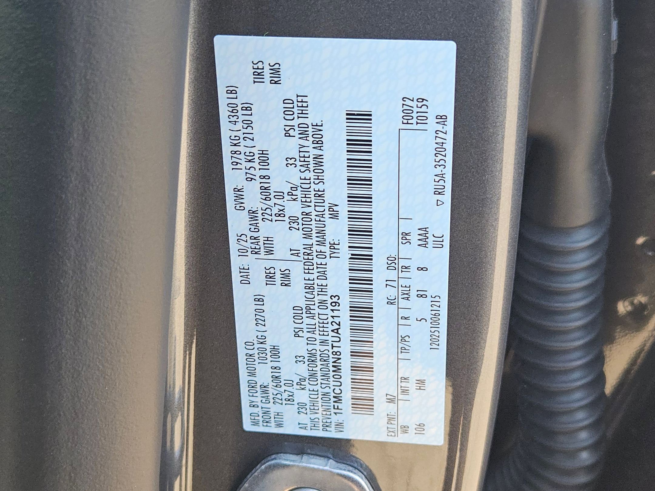 New 2026 Ford Escape ST-Line w/ Tech Pack #1 image 16