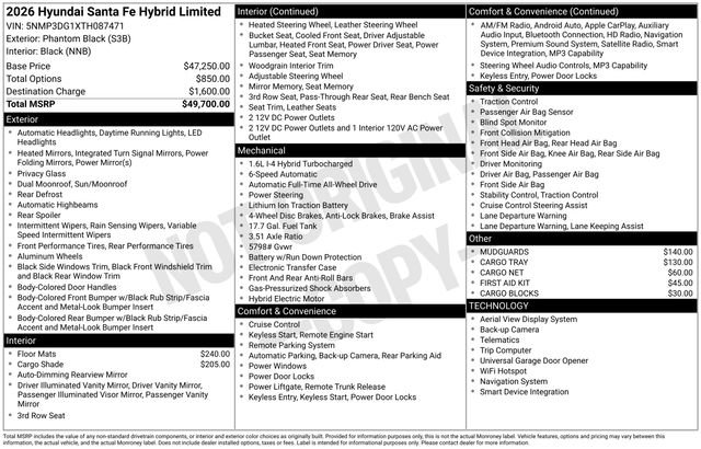 New 2026 Hyundai Santa Fe Limited image 5