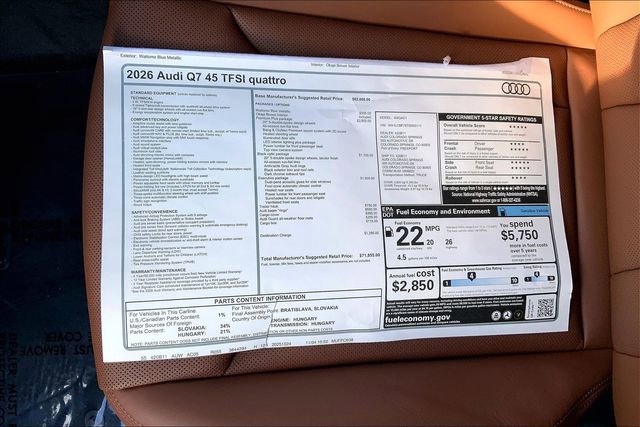 New 2026 Audi Q7 2.0T Premium Plus image 13