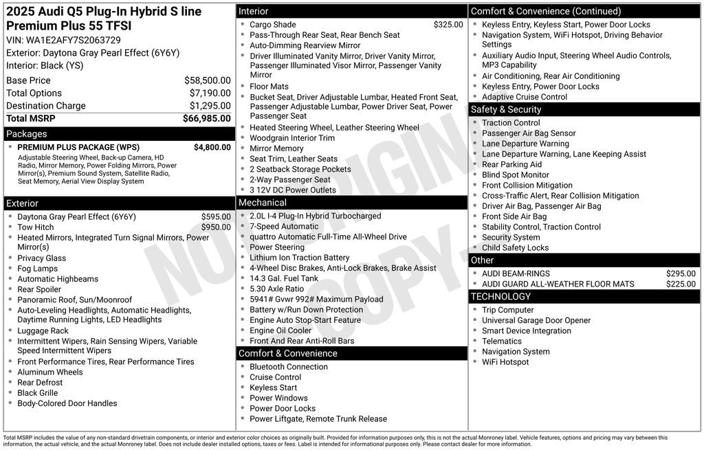 Certified 2025 Audi Q5 e Premium Plus w/ Premium Plus Package AWD/4WD image 3