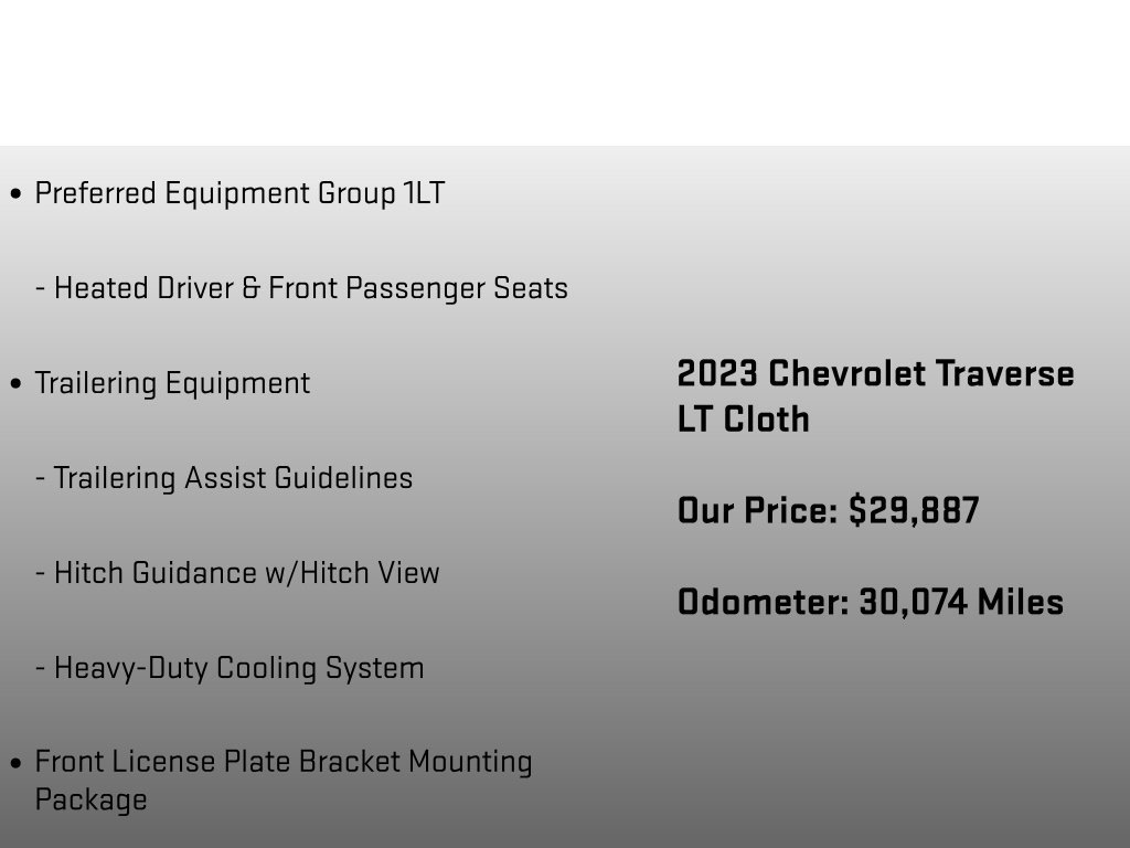 Used 2023 Chevrolet Traverse LT w/ Midnight/Sport Edition AWD/4WD image 6