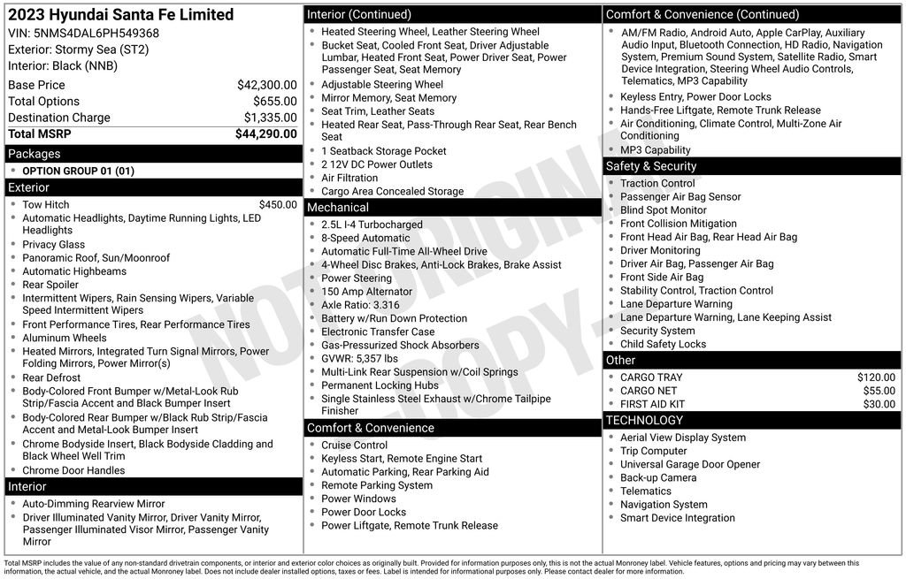 Certified 2023 Hyundai Santa Fe Limited AWD/4WD image 6