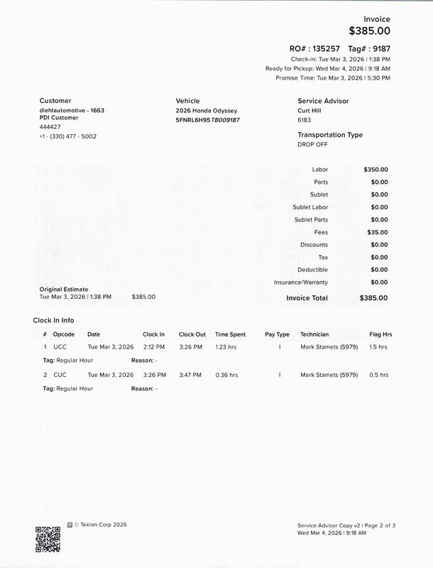 Used 2026 Honda Odyssey Elite image 36