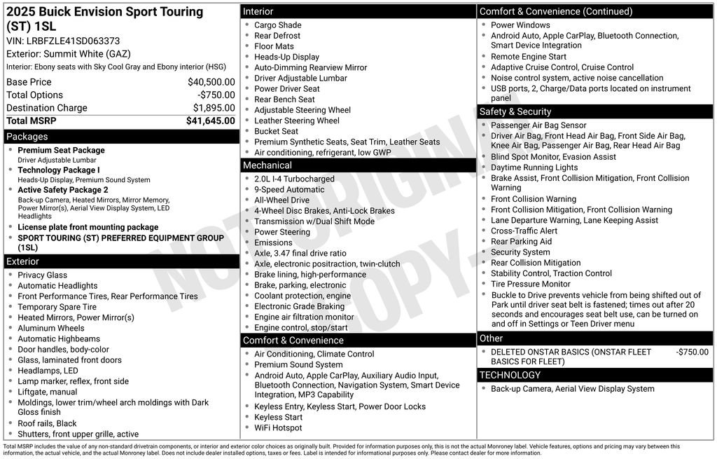 Used 2025 Buick Envision Sport Touring image 38