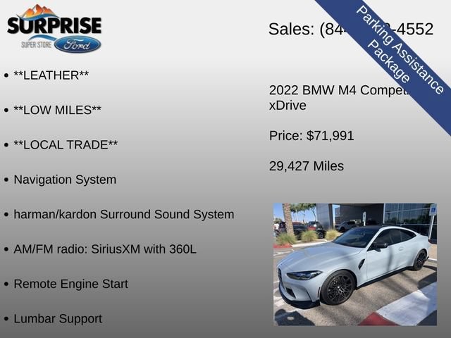 Used 2022 BMW M4 xDrive Competition w/ M Carbon Exterior Package AWD/4WD image 11