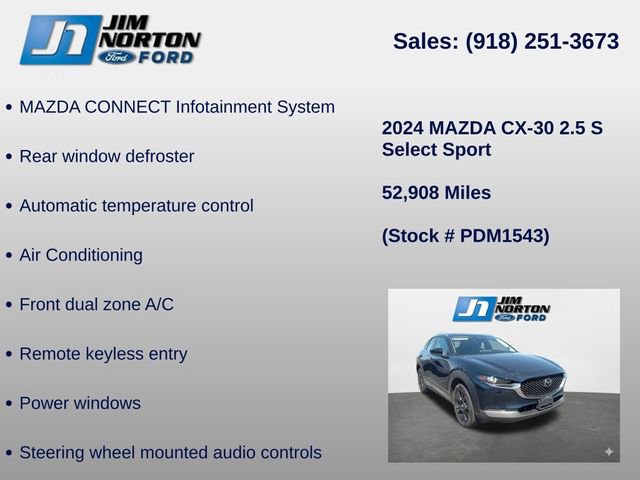 Used 2024 MAZDA CX-30 AWD 2.5 S w/ Select Sport Pkg image 8