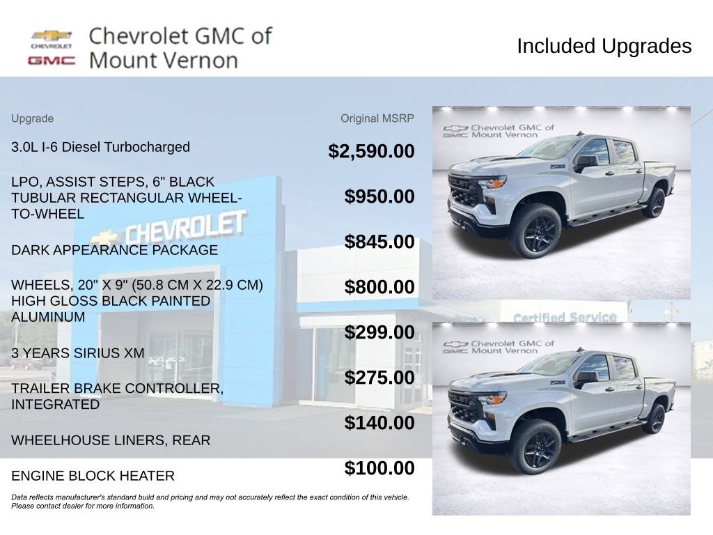New 2026 Chevrolet Silverado 1500 Custom Trail Boss w/ Dark Appearance Package AWD/4WD image 6