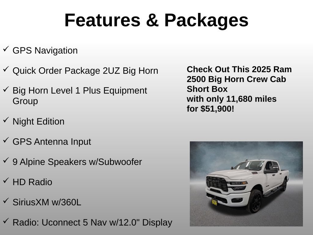 Used 2025 RAM 2500 Big Horn AWD/4WD image 4