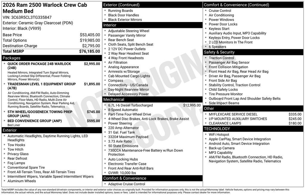 New 2026 RAM 2500 Warlock AWD/4WD image 4