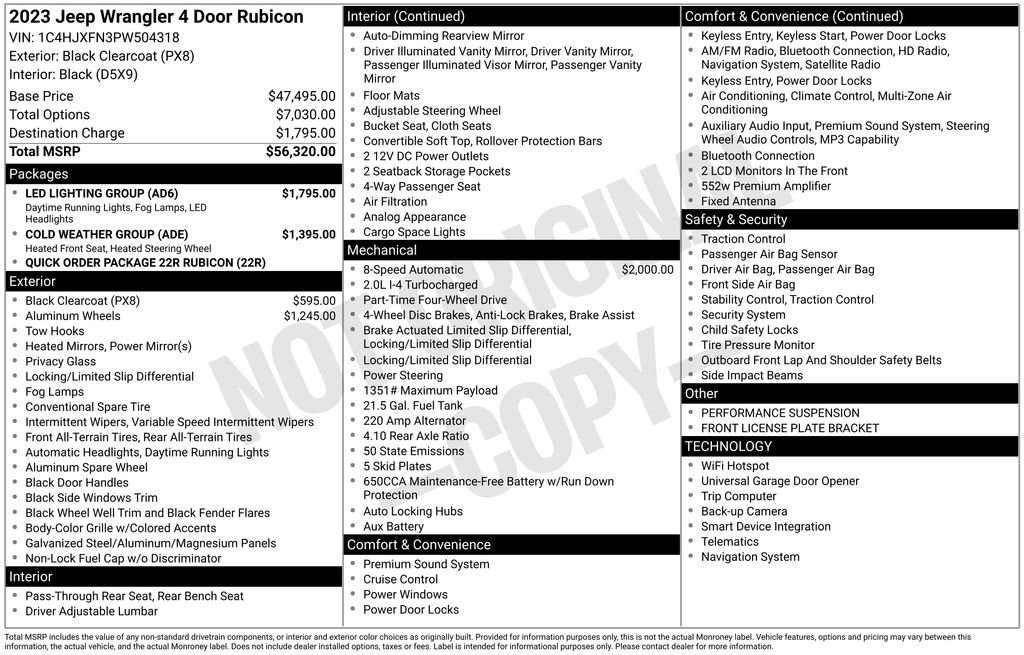 Used 2023 Jeep Wrangler Unlimited Rubicon w/ LED Lighting Group image 40