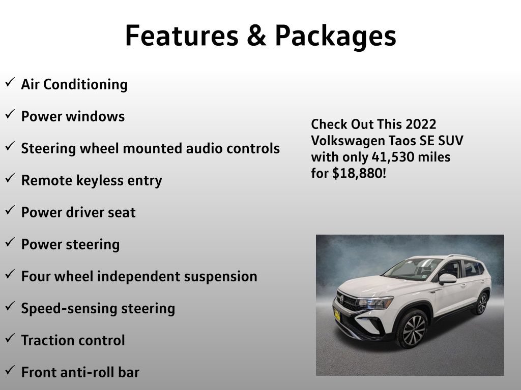 Used 2022 Volkswagen Taos SE AWD/4WD image 8