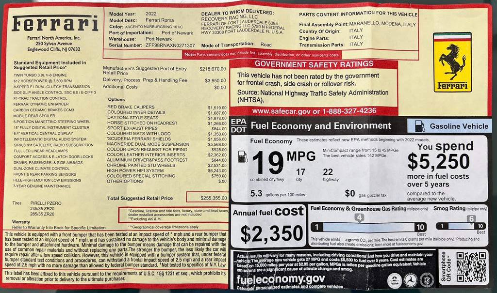 Used 2022 Ferrari Roma RWD image 2