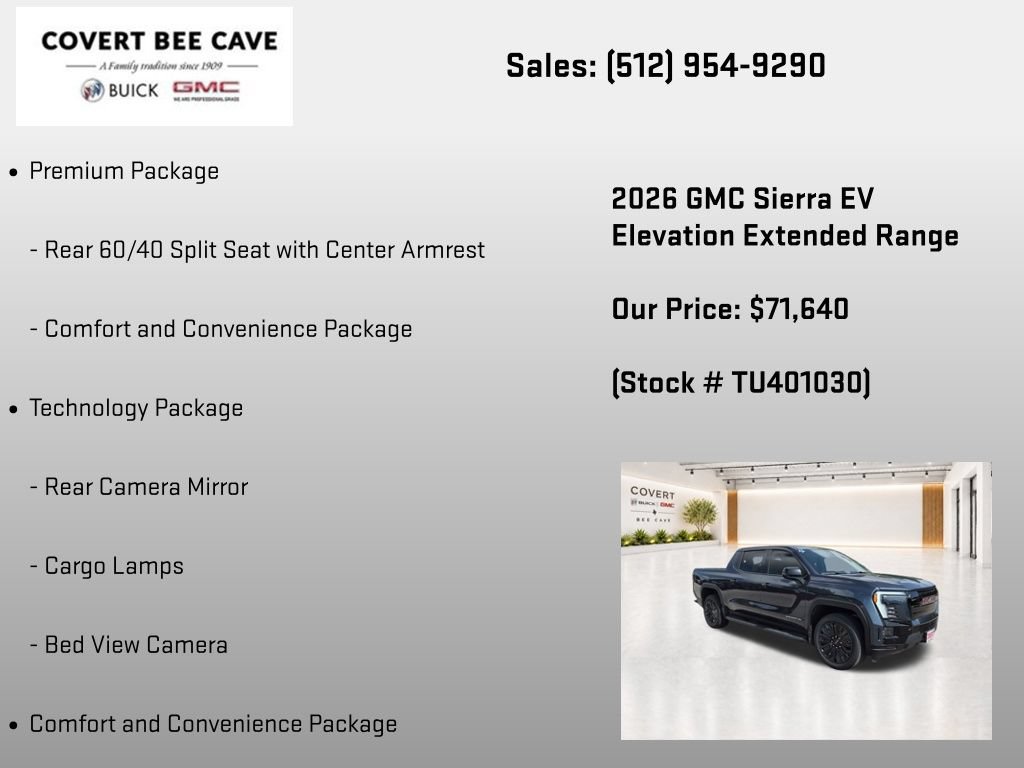 New 2026 GMC Sierra EV Elevation w/ Premium Package AWD/4WD image 20