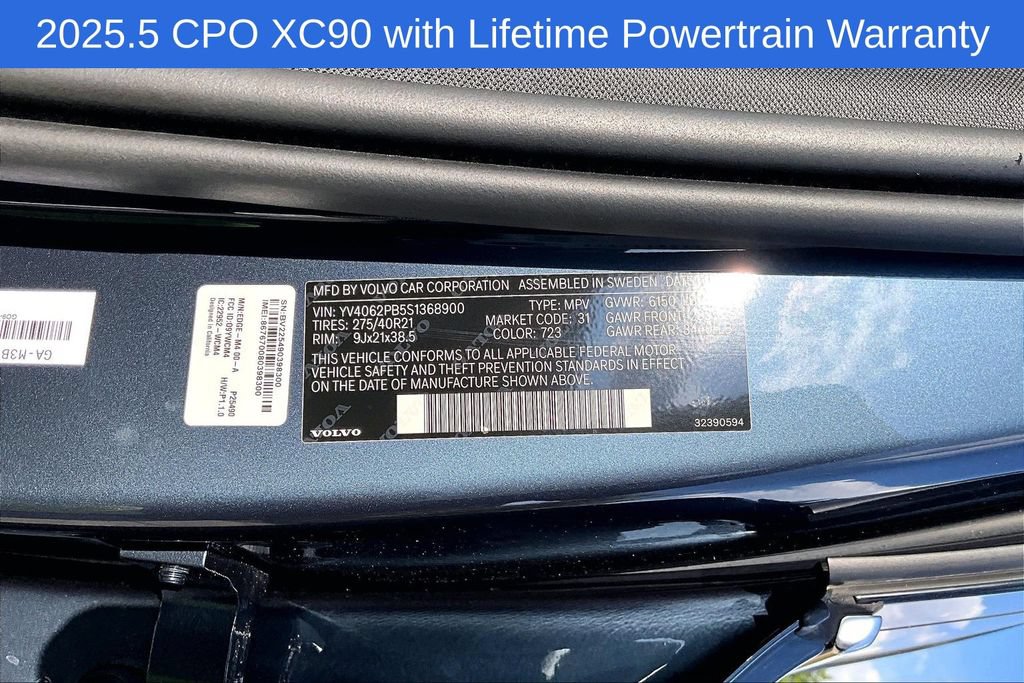 Certified 2025 Volvo XC90 B6 Plus AWD/4WD image 47