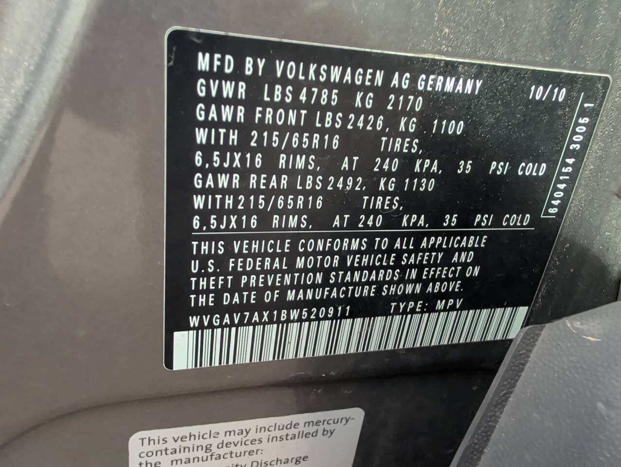 Used 2011 Volkswagen Tiguan S FWD image 40