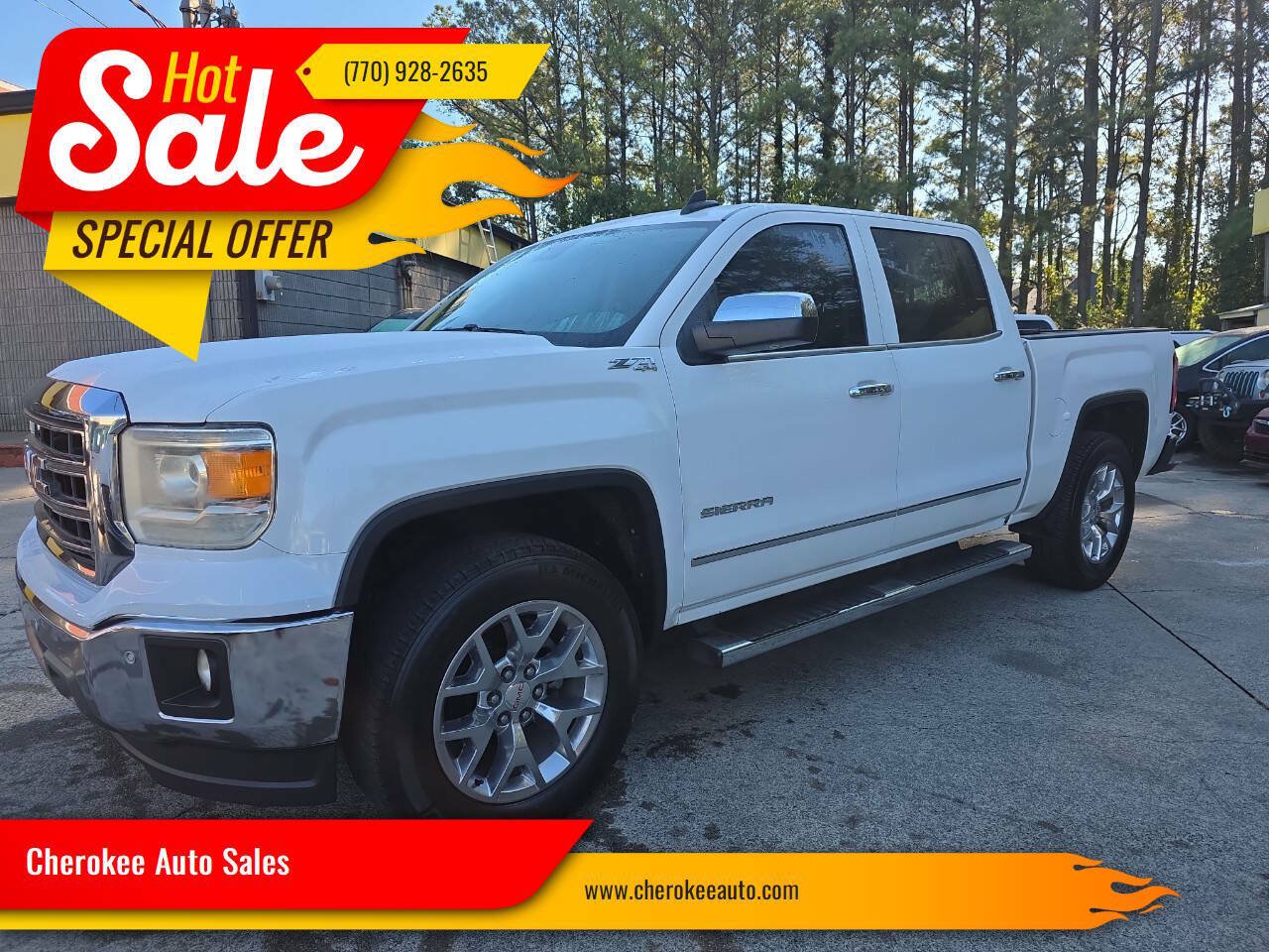 Used 2015 GMC Sierra 1500 SLT w/ SLT Crew Cab Value Package AWD/4WD image 1