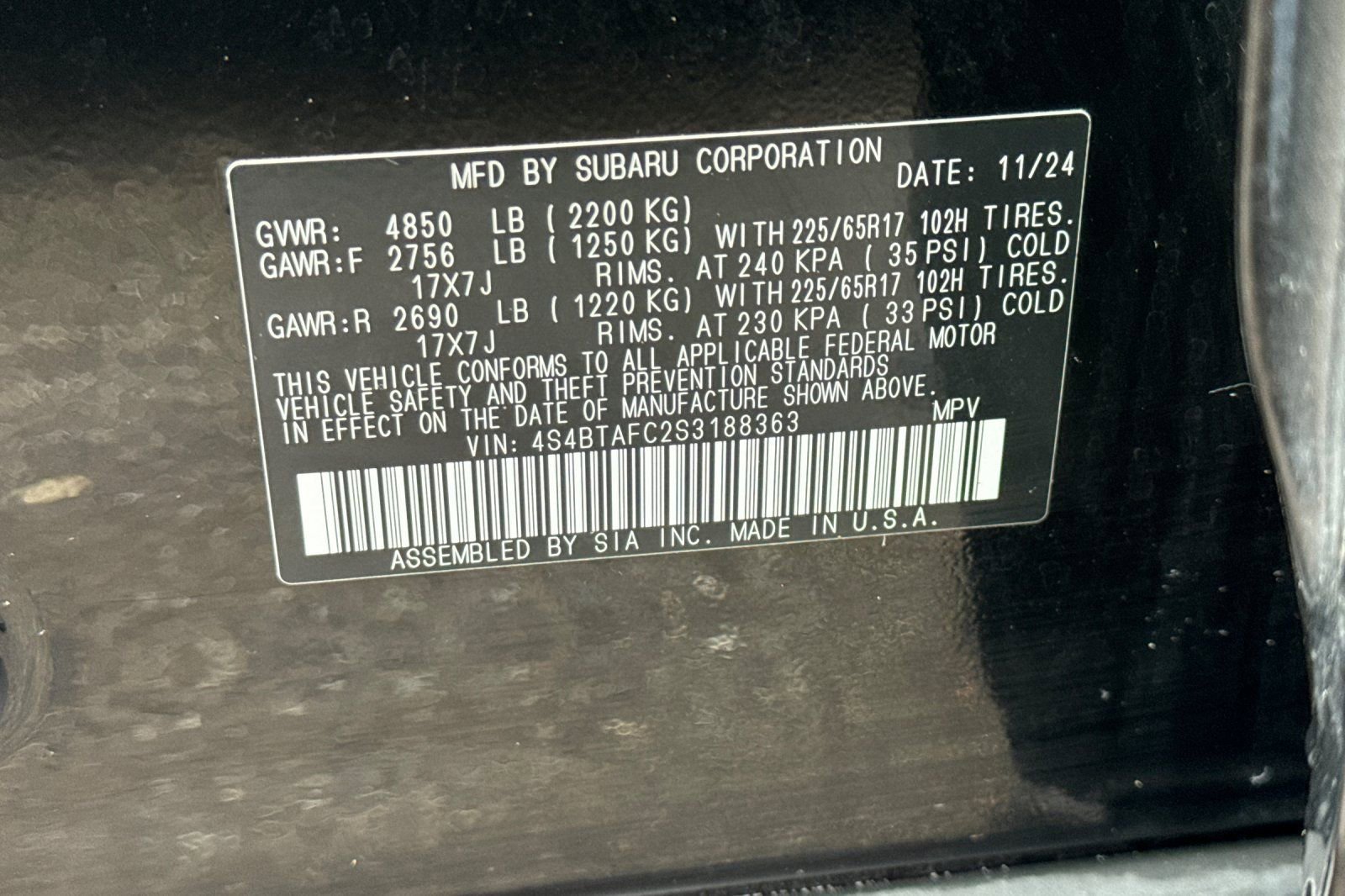 Used 2025 Subaru Outback Premium image 38