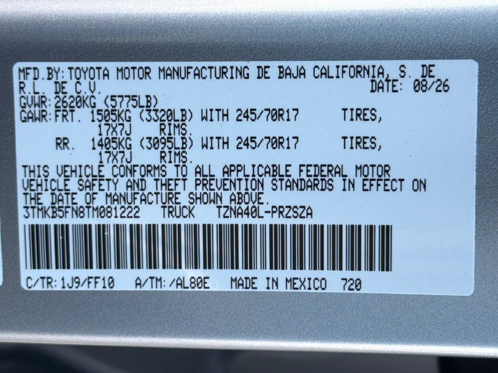 New 2026 Toyota Tacoma SR5 RWD image 37