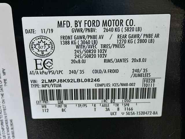 Certified 2020 Lincoln Nautilus Reserve w/ Equipment Group 201A AWD/4WD image 36