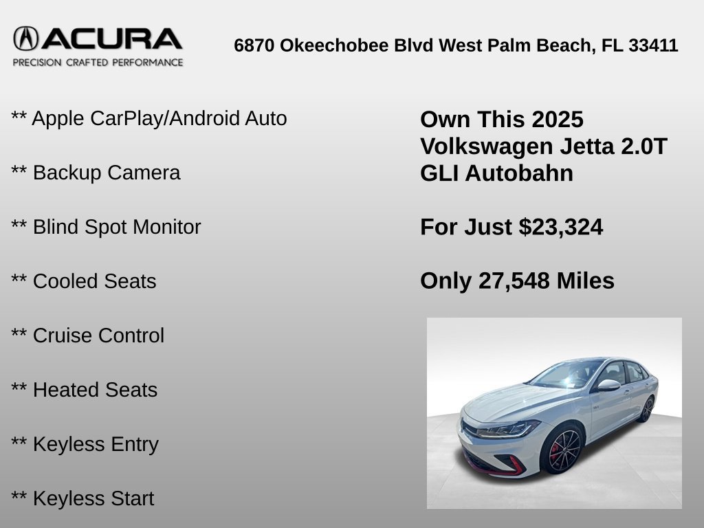 Used 2025 Volkswagen Jetta GLI Autobahn FWD image 6