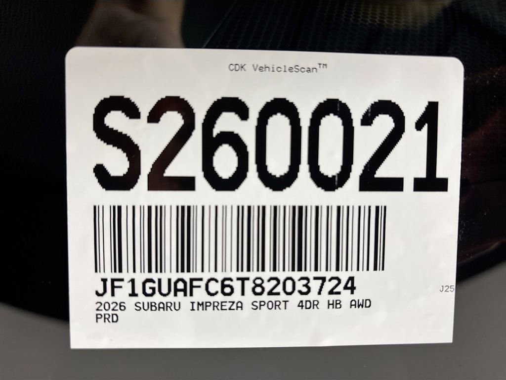 New 2026 Subaru Impreza 2.0i Sport image 24