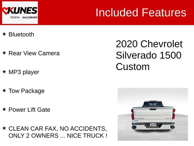 Used 2020 Chevrolet Silverado 1500 Custom w/ Custom Convenience Package image 2