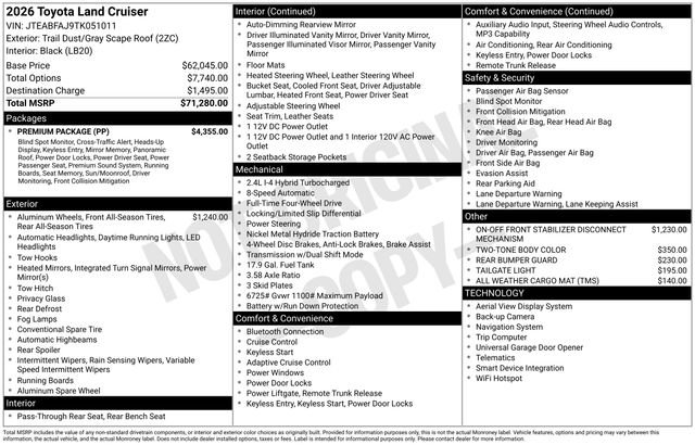 New 2026 Toyota Land Cruiser w/ Premium Package image 4