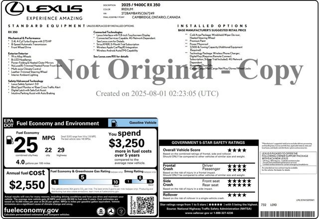 Used 2025 Lexus RX 350 FWD w/ Technology Package image 26