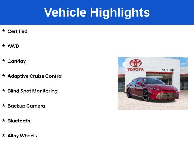 Certified 2025 Toyota Camry XLE w/ Premium Plus Package AWD/4WD image 5