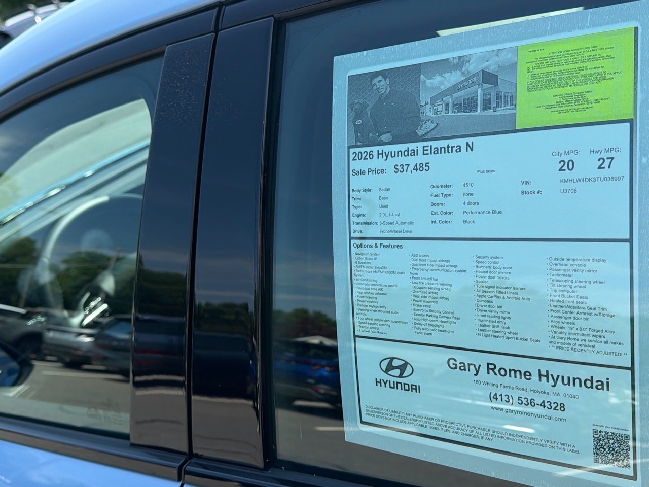 Certified 2026 Hyundai Elantra N FWD image 29