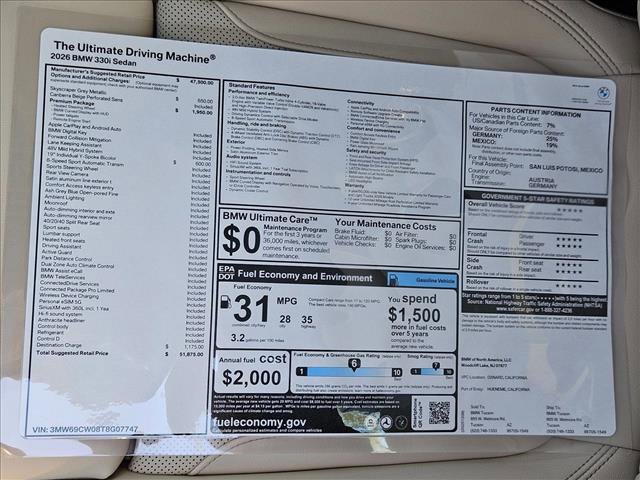 New 2026 BMW 330i Sedan w/ Premium Package image 20