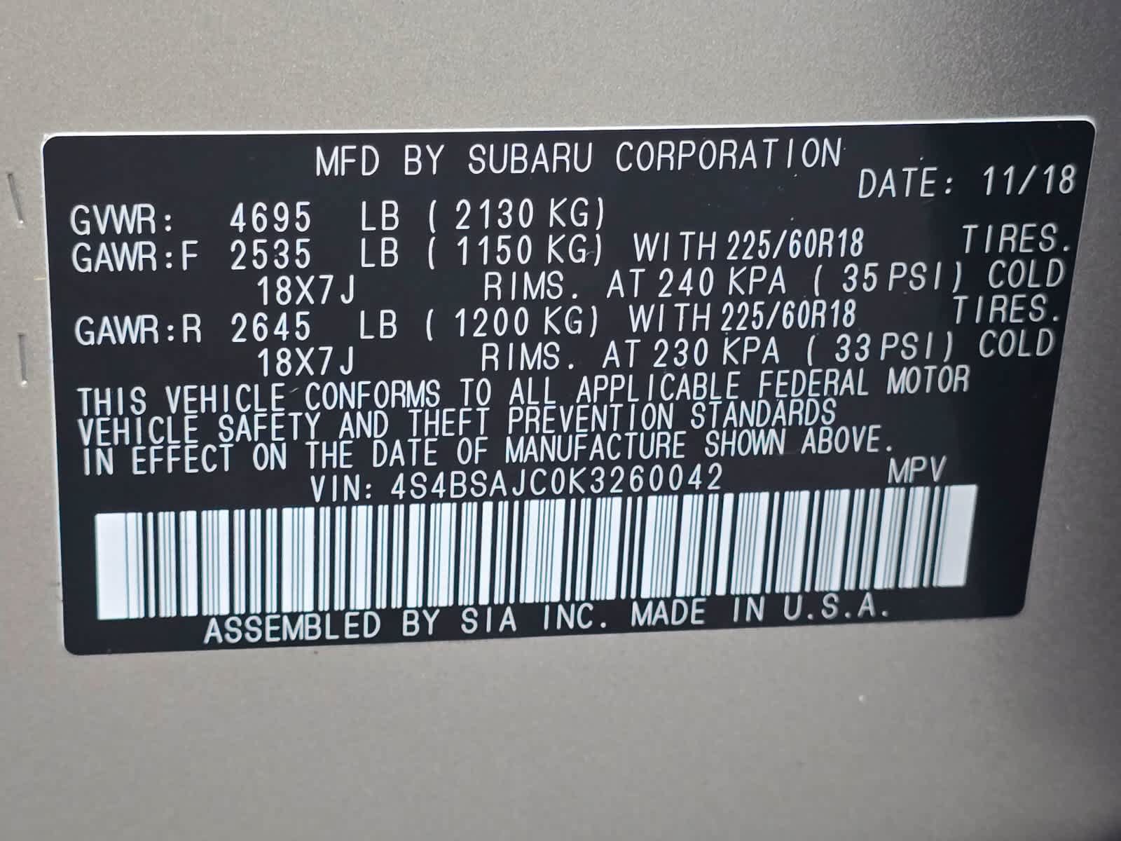 Used 2019 Subaru Outback 2.5i Limited AWD/4WD image 30