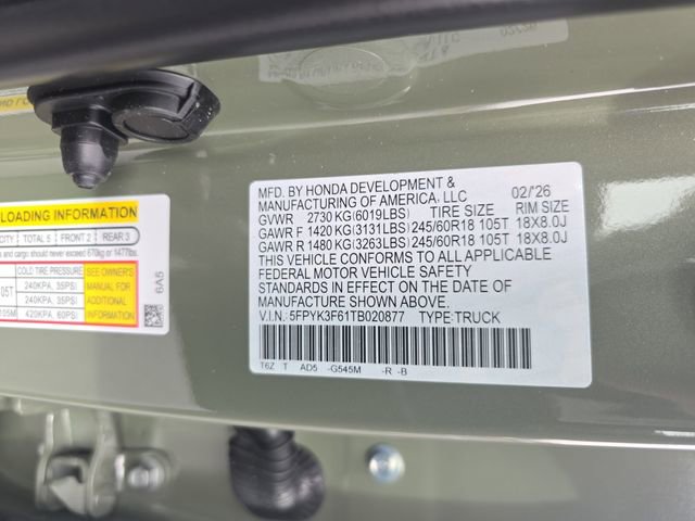 New 2026 Honda Ridgeline TrailSport image 37