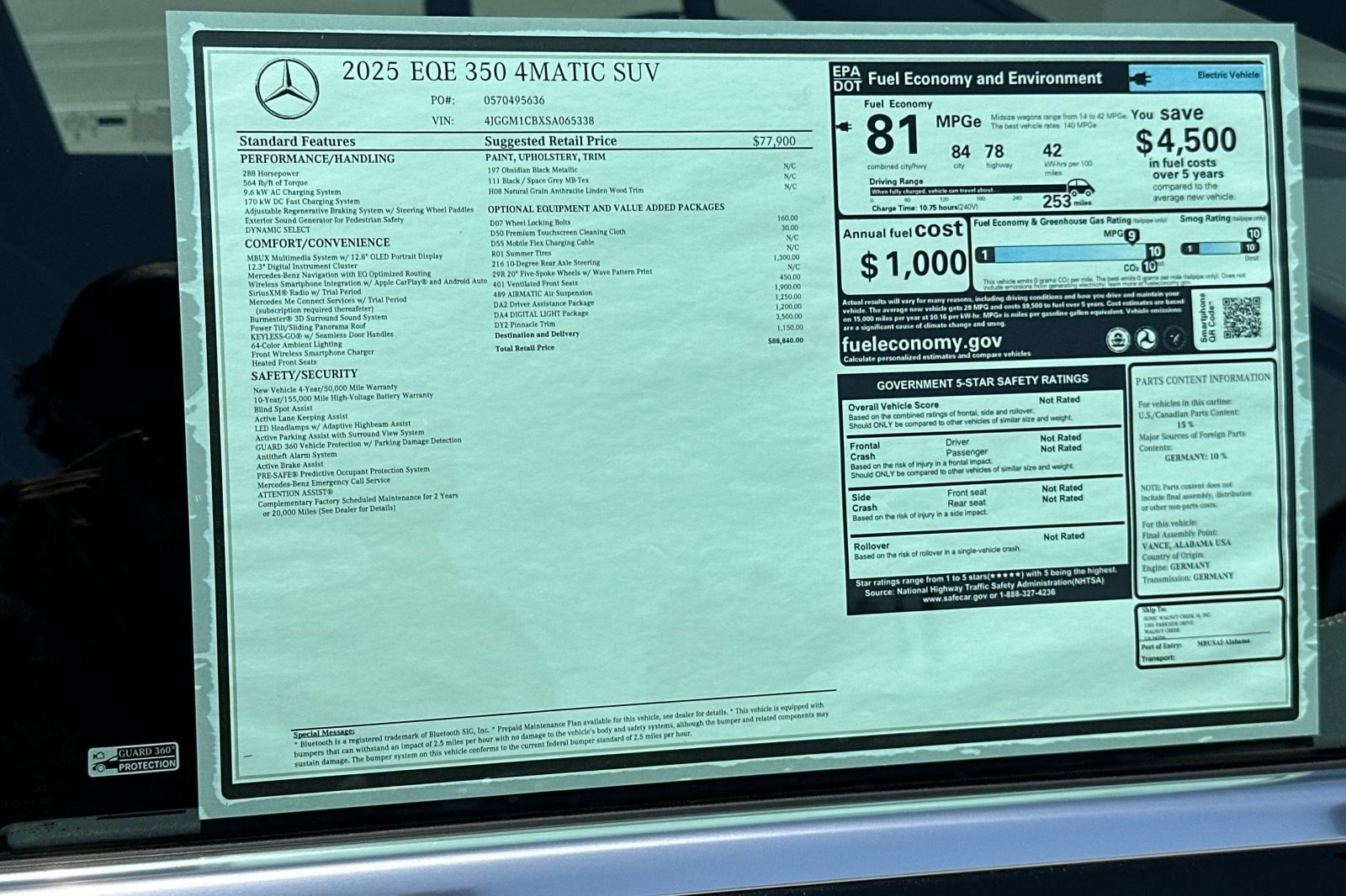 New 2025 Mercedes-Benz EQE 350+ 4MATIC SUV image 22