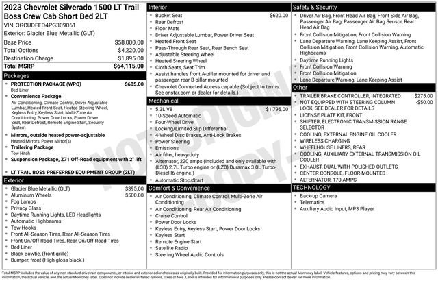 Used 2023 Chevrolet Silverado 1500 LT Trail Boss w/ Protection Package image 33