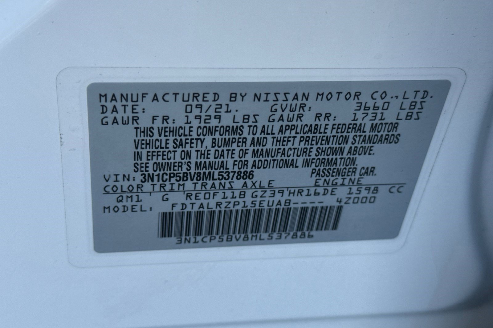 Used 2021 Nissan Kicks S FWD image 21