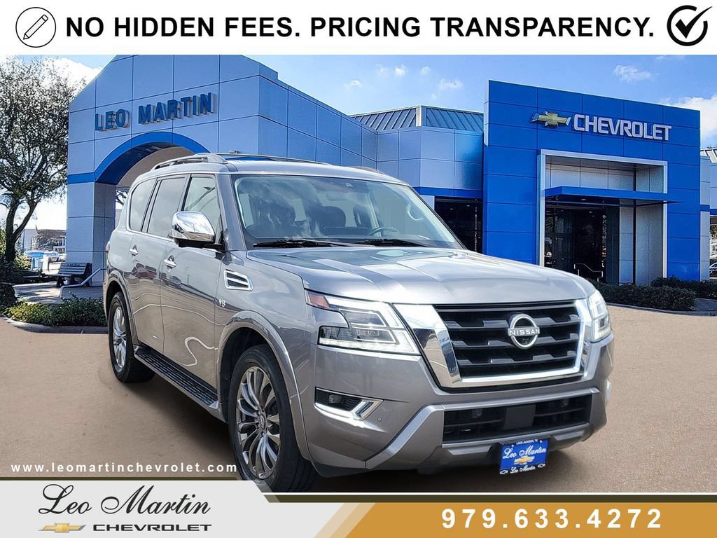 Used 2021 Nissan Armada Platinum w/ Captain's Chairs Package RWD image 2