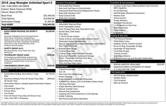 Used 2018 Jeep Wrangler Unlimited Sport S image 12