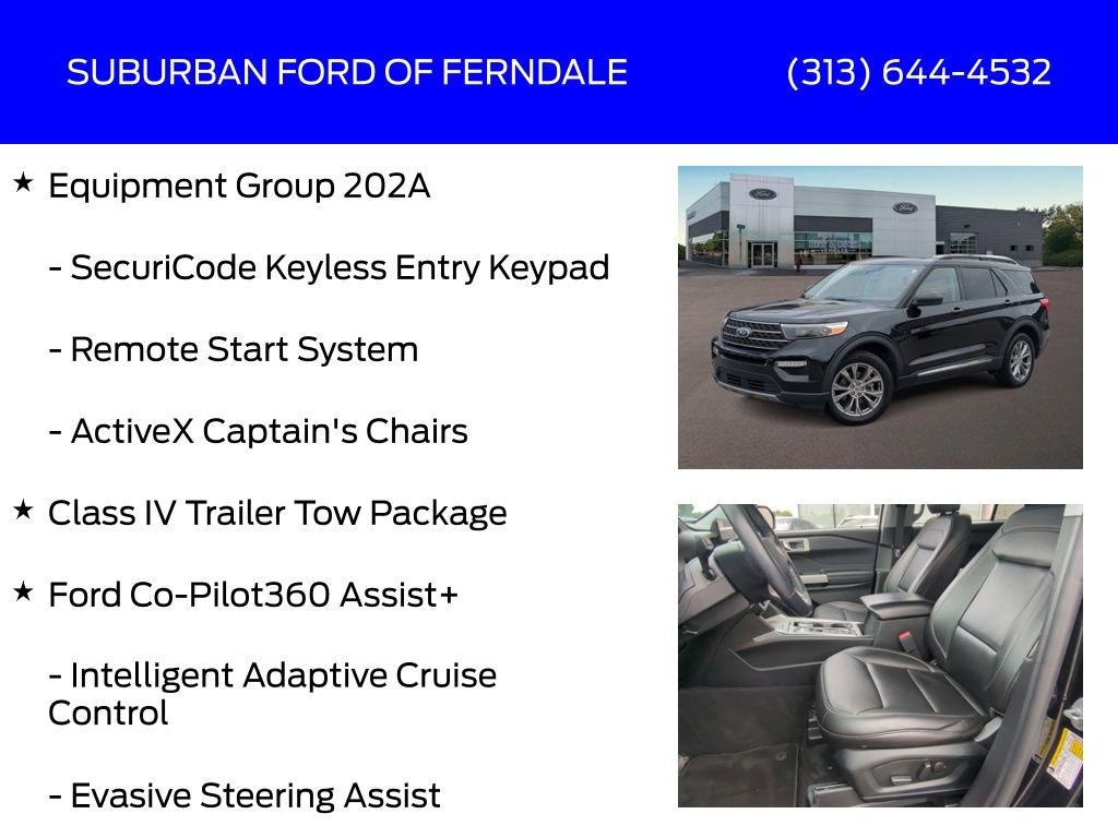 Certified 2022 Ford Explorer XLT w/ Equipment Group 202A image 9